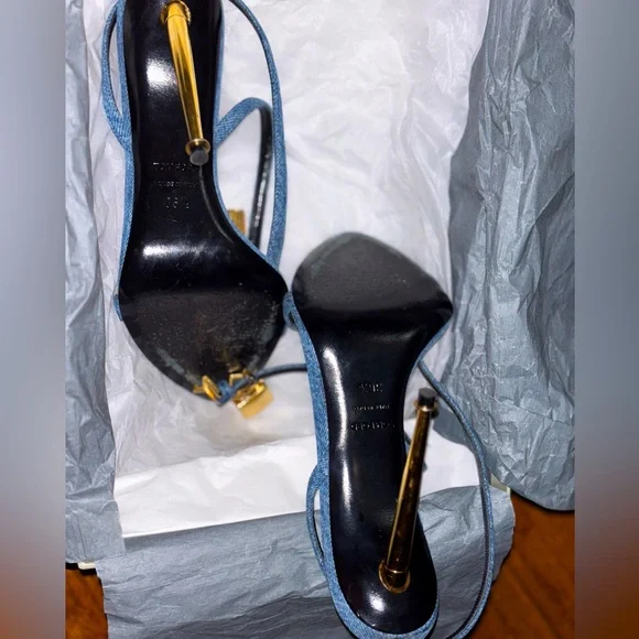 Tom Ford Denim PadLock Heels - Picture 5 of 14